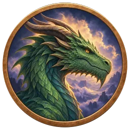 Green dragon medallion